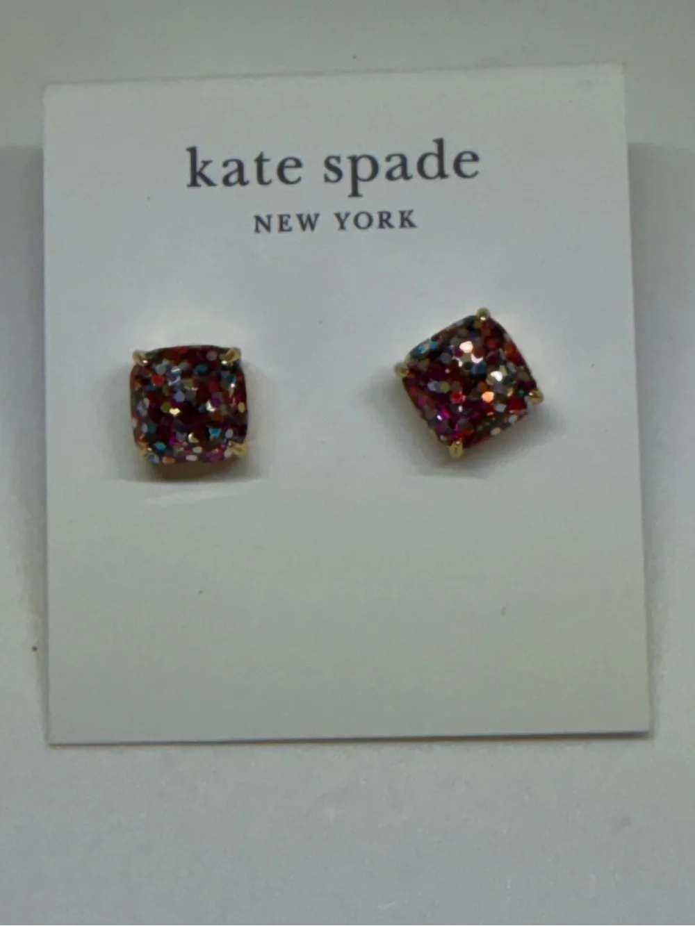 New Kate Spade multicolor Glitter with NWOT Kate Spade pink pouch